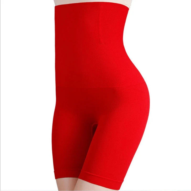 Seamless high-waist shorts in various colors and sizes, designed to smooth and shape the body for a flattering look under any outfit.