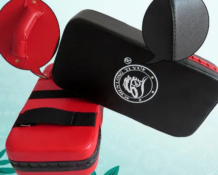 Square red taekwondo foot target pad for martial arts kicking practice
