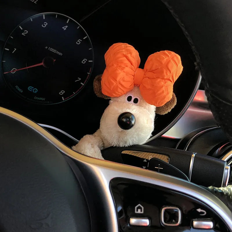 Cotton pilot dog car decoration doll showing one of thirteen character design variations