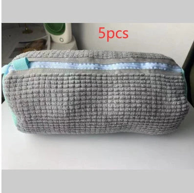 Reusable shoe wash bag with auto-lock zipper for washing machine cleaning