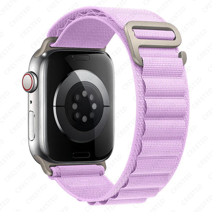 Apple Watch nylon strap with metal tips in various colours