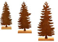 Three rustic iron metal Christmas tree ornaments featuring elk silhouettes, American style.