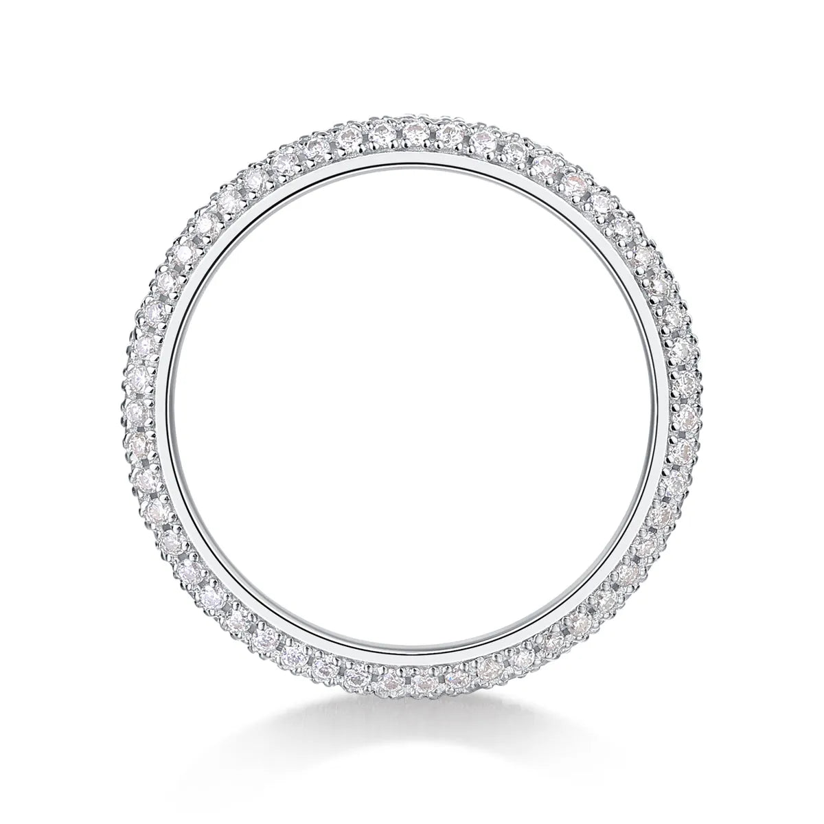 Mr. Right moissanite wedding ring set S925 silver platinum-plated gold colour with GRA certificate