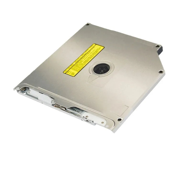 Silver internal SATA optical drive for MacBook Pro 13, showing UJ8A8 specification label.