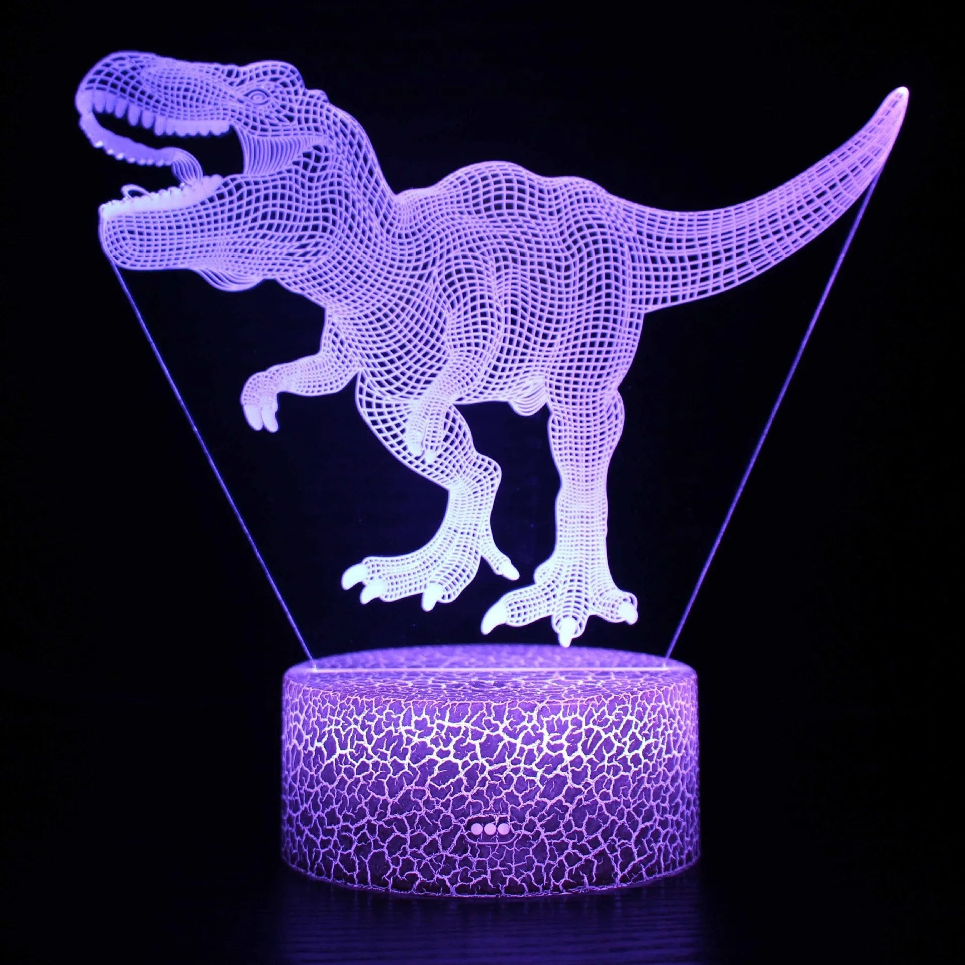 Acrylic LED touch remote control cartoon night light with black background and colour modes