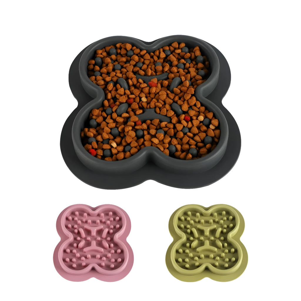 Silicone pet licking pad slow feeder mat measuring 19x21cm in various colours