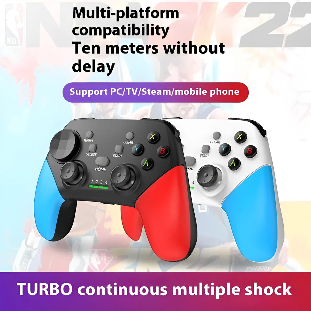 Bluetooth wireless 2.4G gamepad with receiver and bracket for PC TV mobile Android Switch ABS Type-C