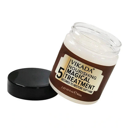 Deep moisturising hair mask in 80ml container for damaged hair treatment with 2-5 minute application