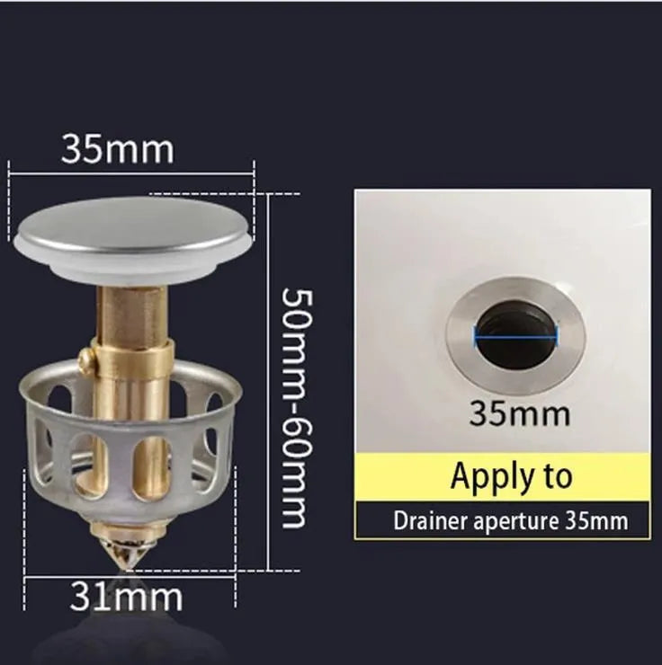 Copper kitchen tap filter element with manual press bounce for single-hole artificial stone countertops