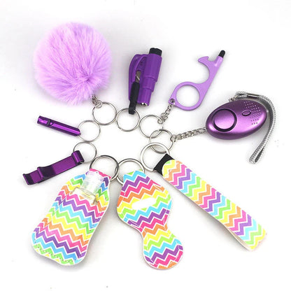 Keychain accessory bottles in various colours, made from durable artificial leather