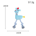 Blue deer-shaped plush dog toy with corn grain texture and soft stuffing