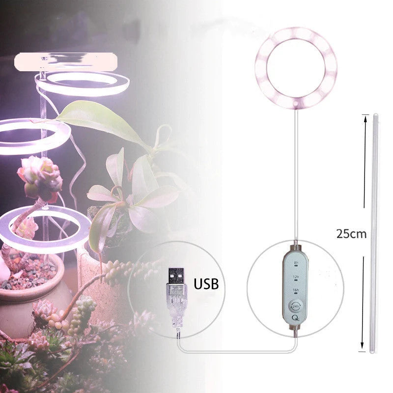 Full spectrum LED grow light for indoor plants with acrylic stick
