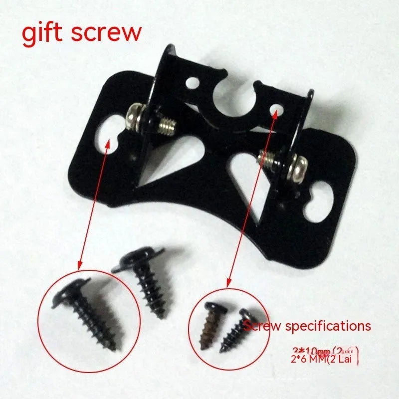 Black universal adjustable angle metal car camera holder with mounting screws