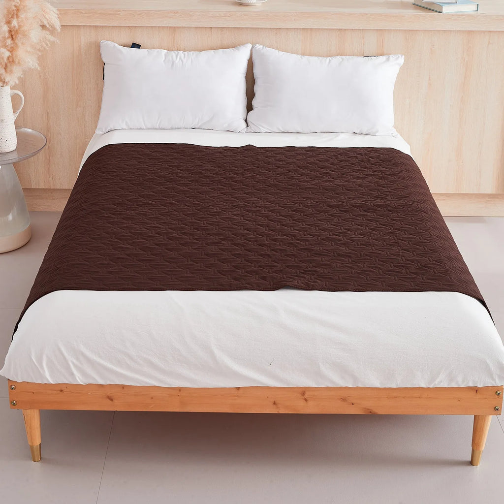 Waterproof non-slip pet mattress blanket for dogs in cloth material showing dark gray colour option