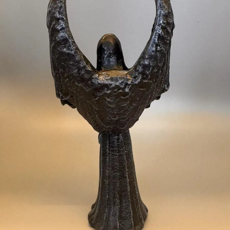 Dark Angel decorative resin statue, 17cm tall, in affordable luxury gothic style.