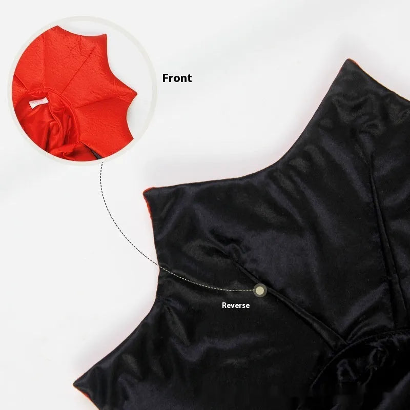 Black and red Halloween costume for pet cat or dog with European style design