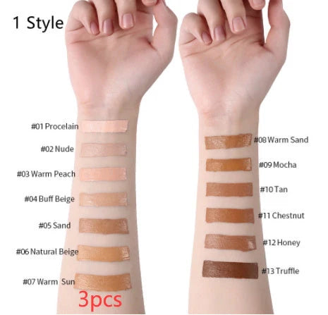 Oil-Control Liquid Foundation Concealer in 13 shades for a flawless matte finish