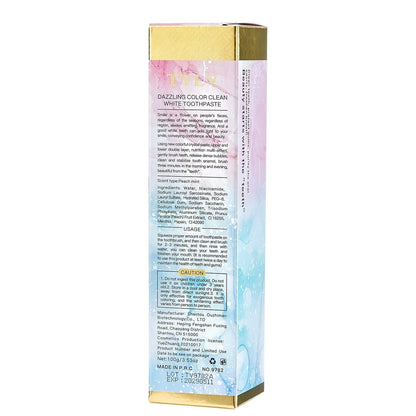 Colorful Pure White Toothpaste tube for effective tooth stain removal and fresh breath