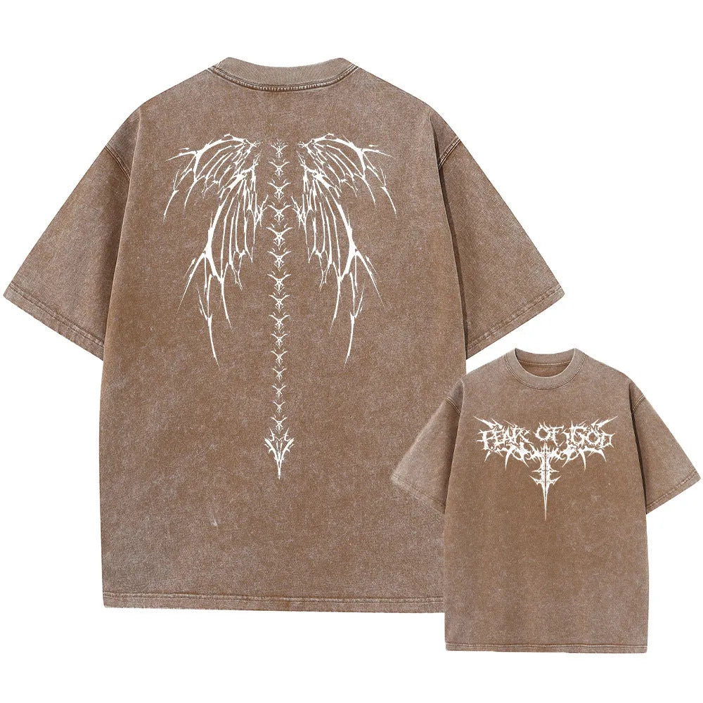 Men's oversized loose fit cotton t-shirt with drop-shoulder short sleeves in various colours