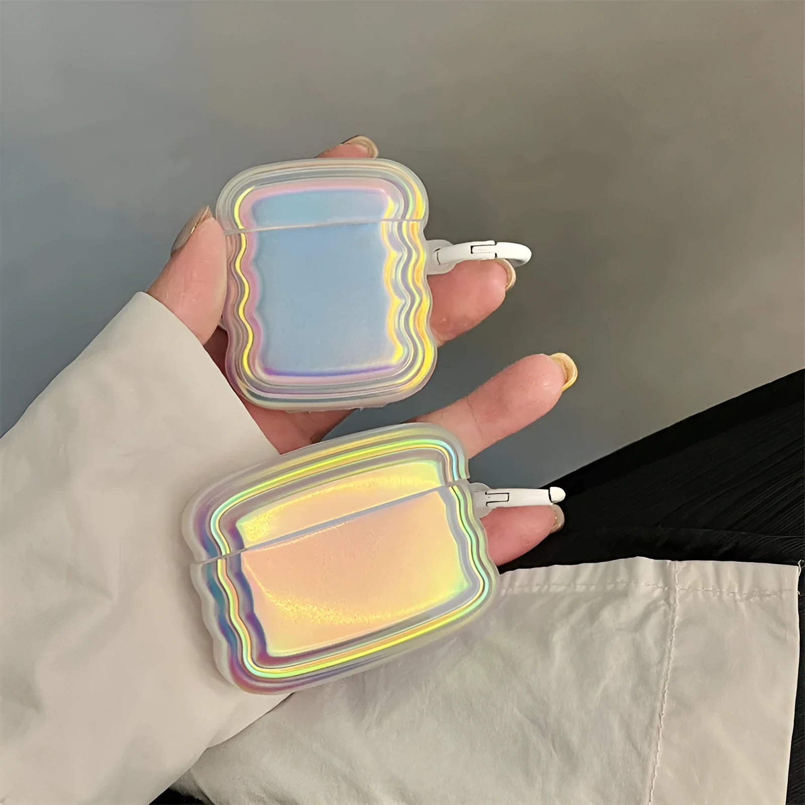 Silicone laser headset case for AirPods with magic laser ring design