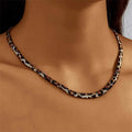 Handmade alloy leopard print pendant necklace on adjustable chain, women's fashion jewellery