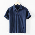 Men's loose fit cotton linen casual shirt in solid colour options