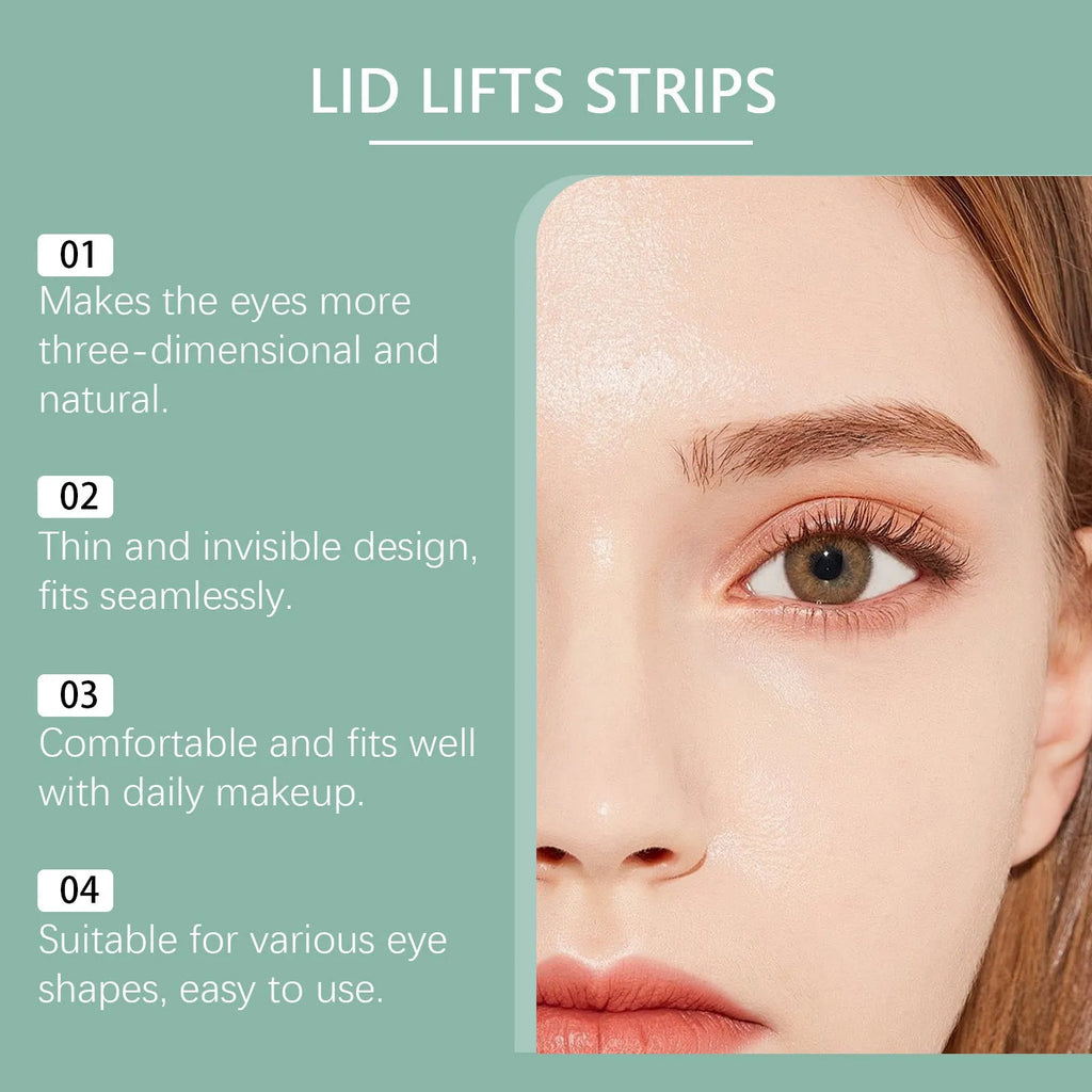 Pack of 80 hydrating eyelid stickers containing hyaluronic acid and collagen.