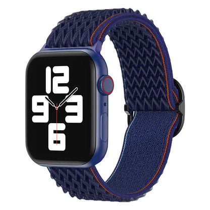 Stylishly Adjustable Apple Watch Strap in Woven Pattern with Customizable Fit