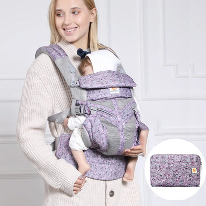 Multifunctional baby carrier in various colours with adjustable waistband and small bag
