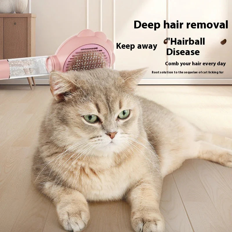 Versatile 2-in-1 Pet Grooming Brush and Comb with Curved Teeth Design for Effective Brushing and Detangling