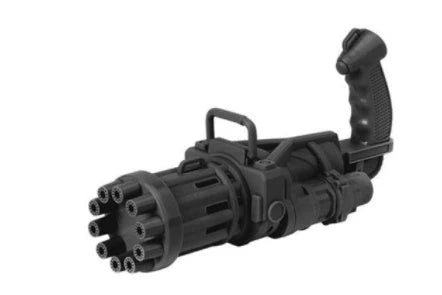 Gatling Bubble Gun Machine for kids with automatic electric bubble blowing and music light functions