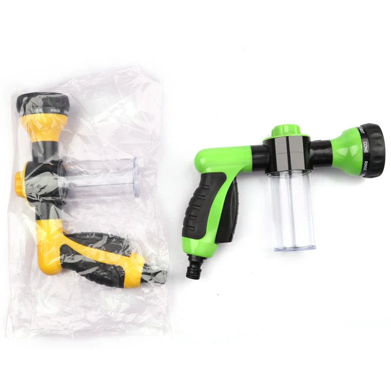 Multi-function high-pressure foam pot water gun set for car and home cleaning