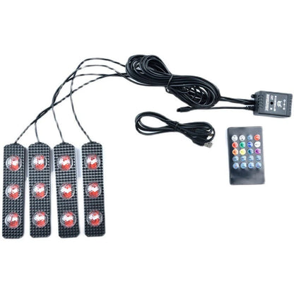 Foot Soles Full Of Stars LED Car Atmosphere Light with wireless sound control