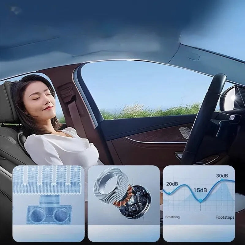 Ventilated car seat cushion with cooling fans in black or brown colour options