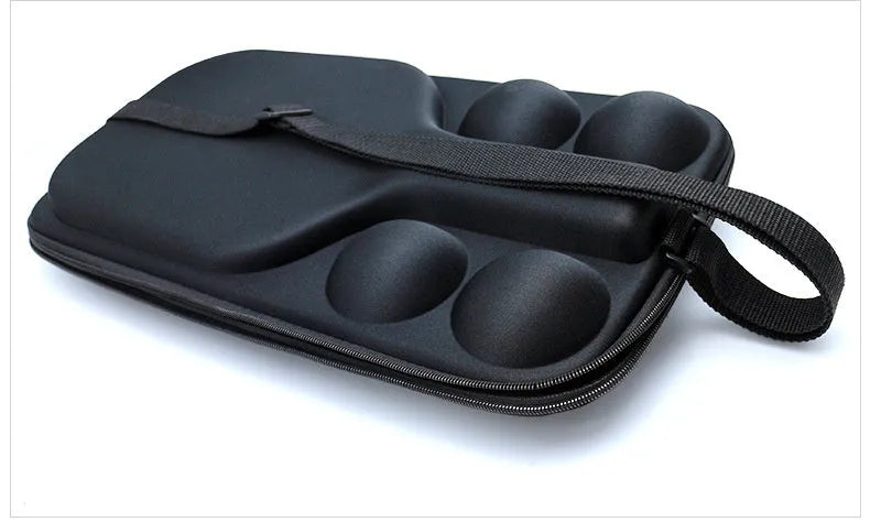 Black EVA pickleball racket case with two shoulder straps.