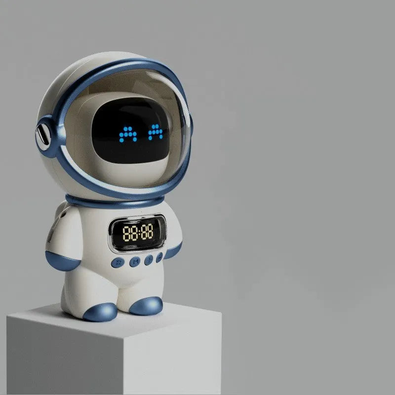 Bluetooth Intelligent AI Interactive Audio Clock in Pink with 6W speaker and 40mm neodymium driver