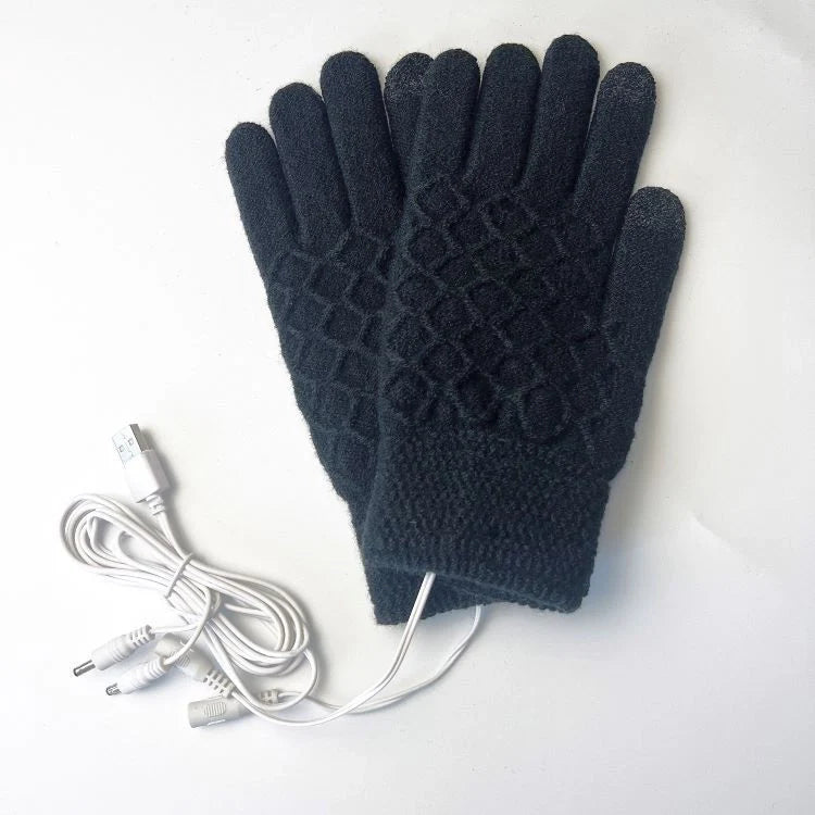 USB 5V heated gloves in various colors with foldable finger covers