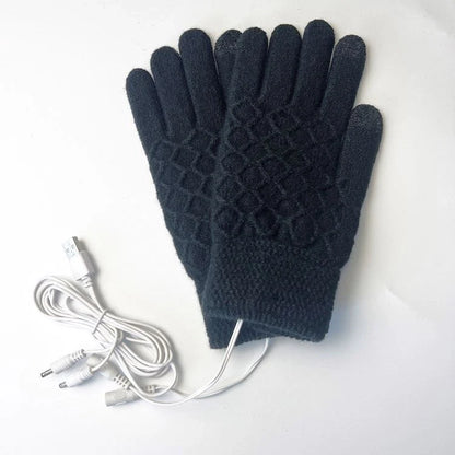 USB 5V heated gloves in various colors with foldable finger covers