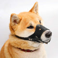Dog muzzle silencer mouth cover for barking and bite prevention in black or brown colours