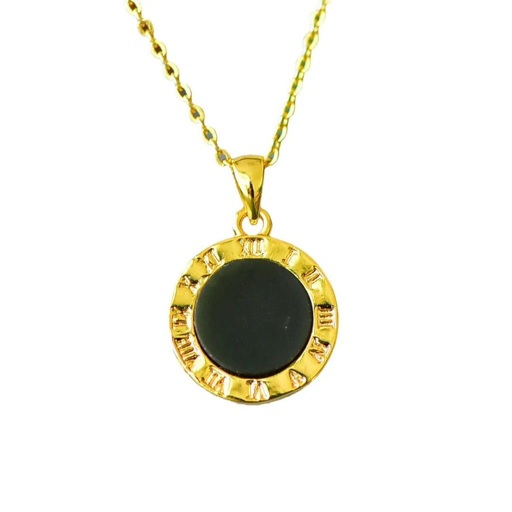 Natural Hetian grey jade pendant with copper inlaid detailing and ink blue jade accents on silver necklace chain
