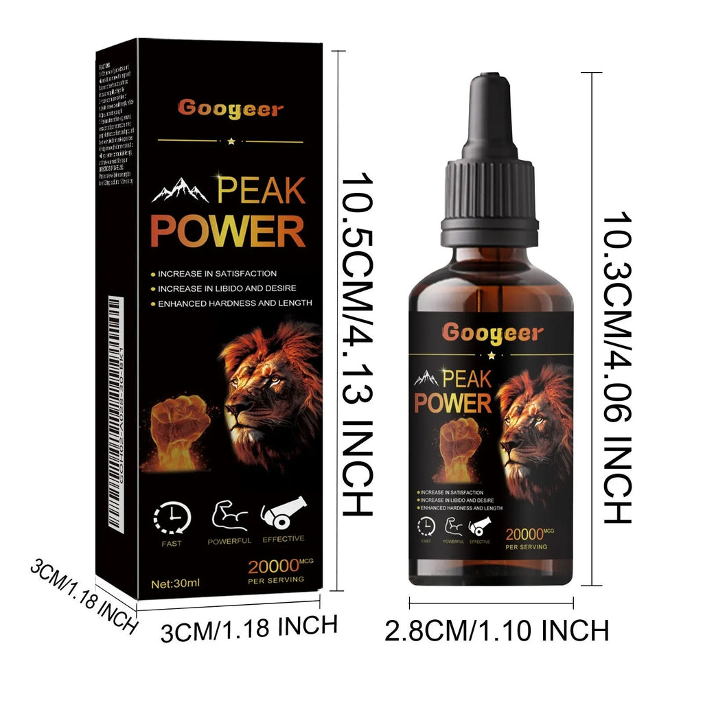 Googeer Peak Power Liquid Energy Supplement 30ml bottle for adult body care