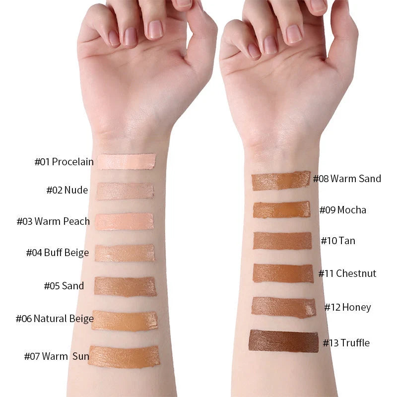 Oil-Control Liquid Foundation Concealer in 13 shades for a flawless matte finish