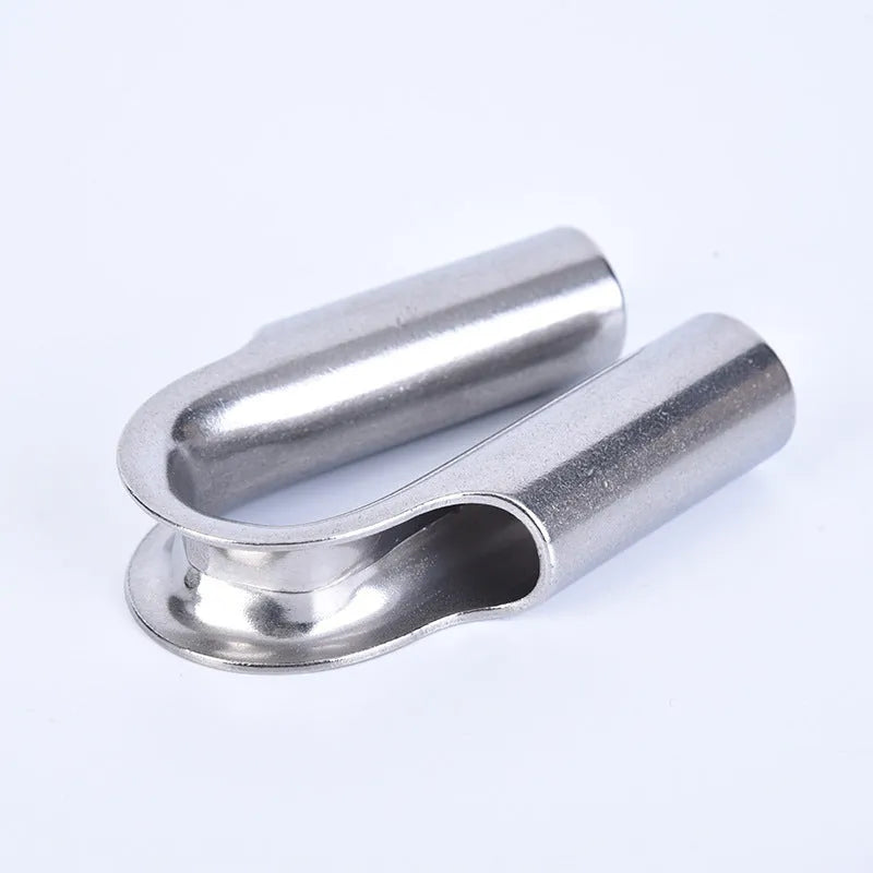Stainless steel tubular chicken heart sleeve ring set in various sizes from M4 to M35.