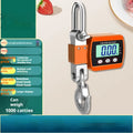 Digital hook scale showing electronic display, measuring 22cm with blue/orange/white colour options