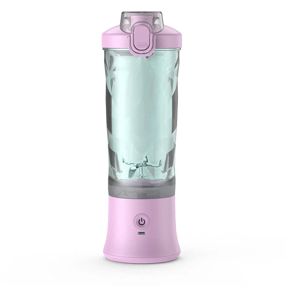 Premium personal blender with 6-blade design for smooth shakes and smoothies, portable and rechargeable for on-the-go use.