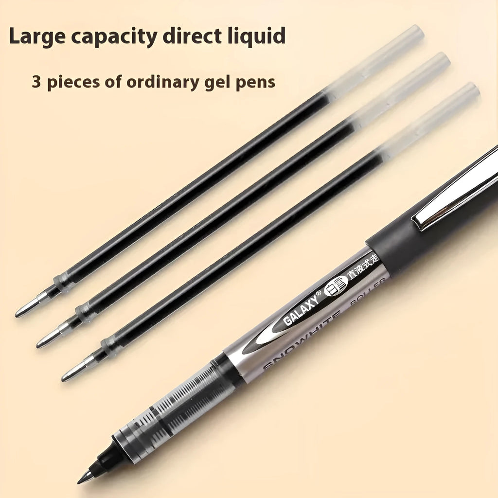 0.5mm water-based quick-drying signature pen with plastic barrel in multi-colour 12-pack
