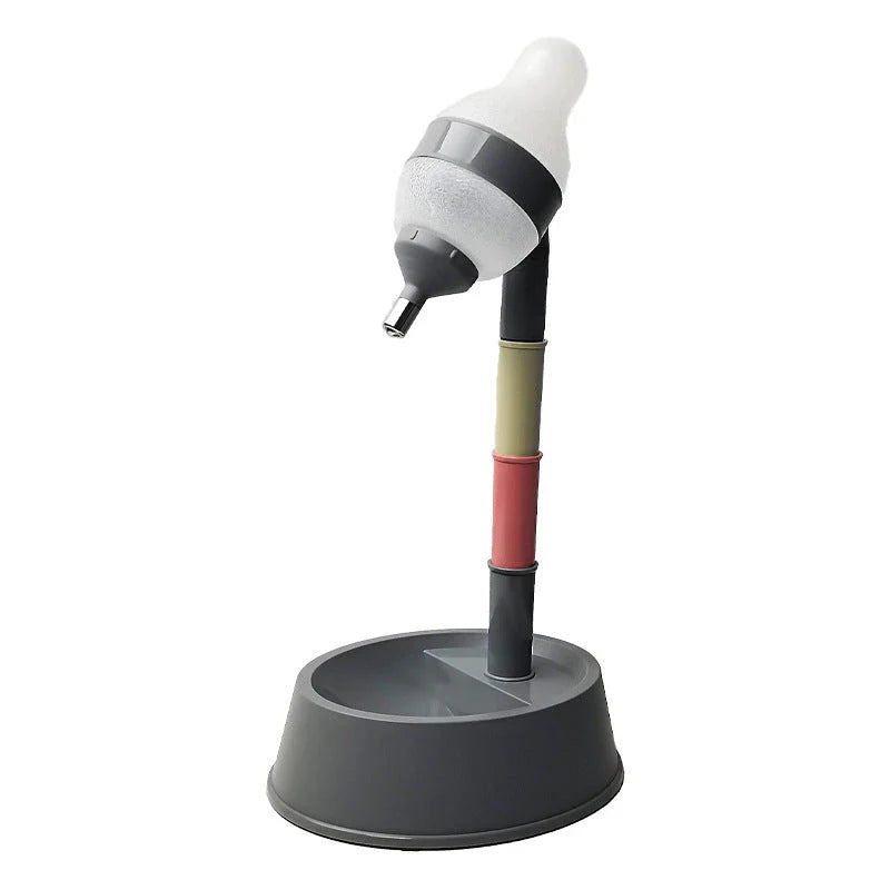 Adjustable automatic pet water dispenser with self-refilling mechanism and height-adjustable design for cats and dogs