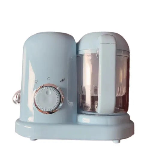 Green baby food processor steamer and blender with double mixing blades and 10 litre capacity
