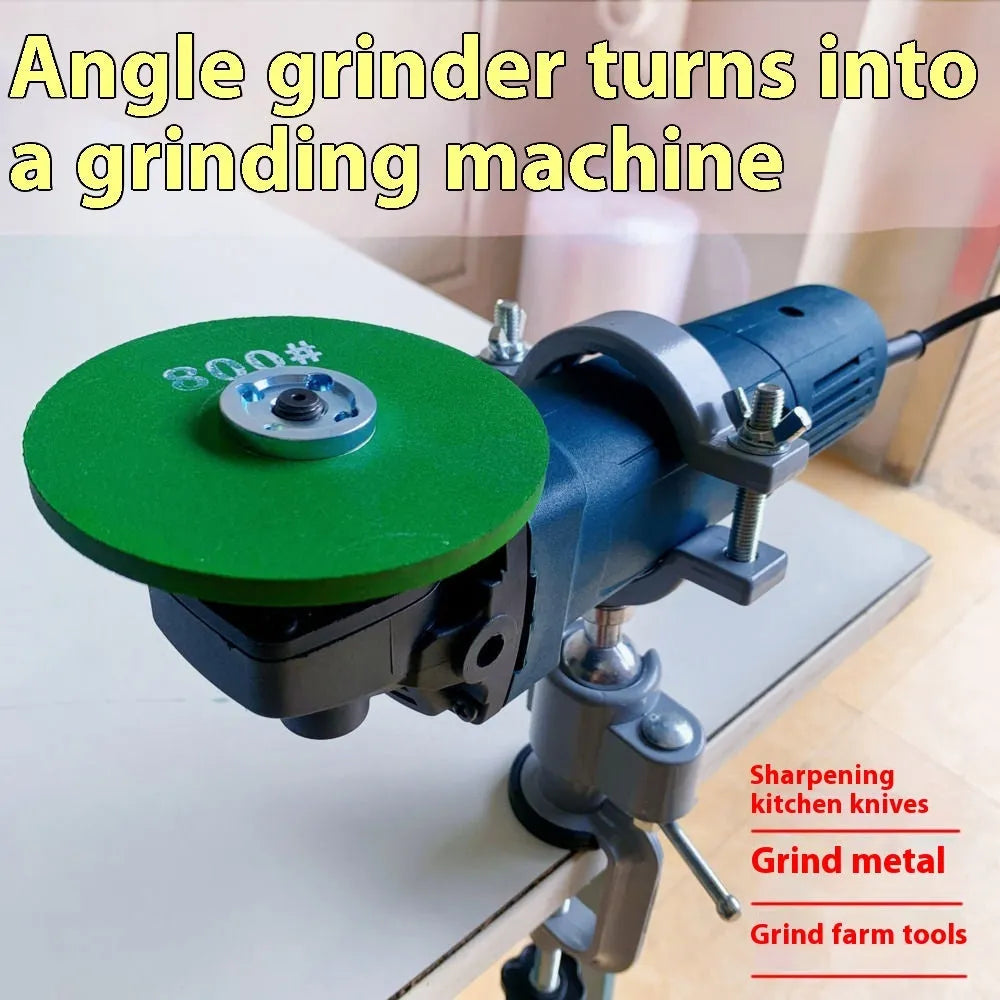 Small flat bracket type clamp-on bench vise with 360-degree rotating head