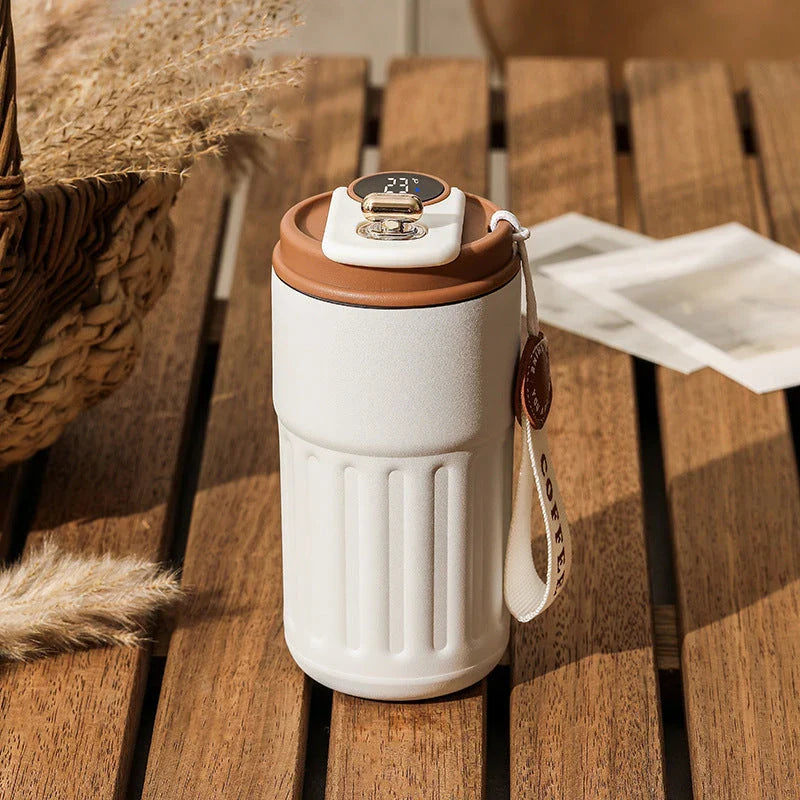 Smart Digital Thermal Bottle 450ml Stainless Steel Vacuum Flask with temperature display